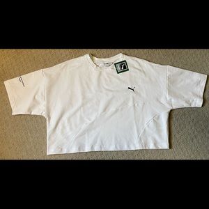 Puma White-Black Crop Tee